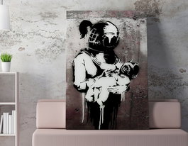 Wallity Lienzo Decorativo Banksy WY135 (50 x 70 cm)